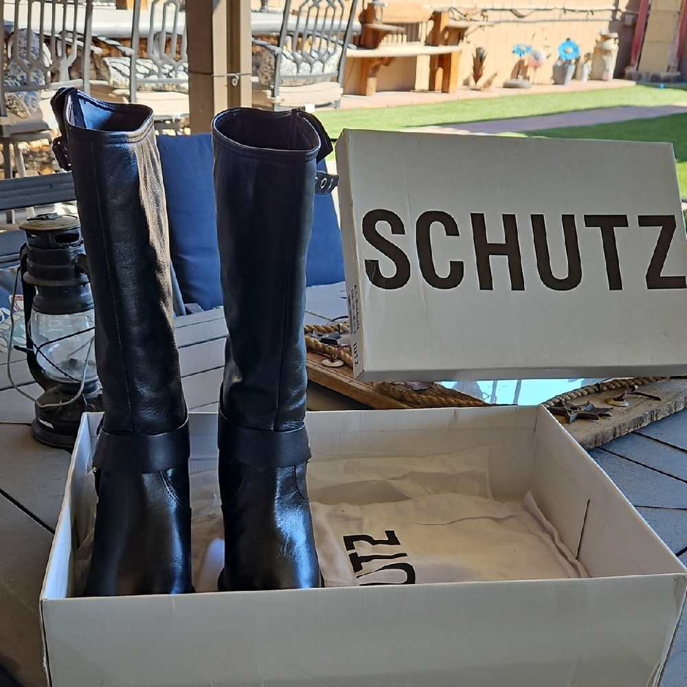 SCHUTZ Black Heeled Boots